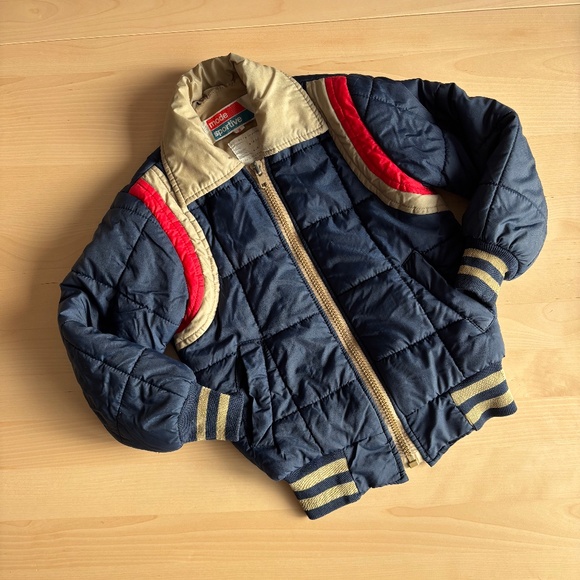 Vintage '80s kids winter jacket size 8 retro Mode Sportive - Picture 1 of 8